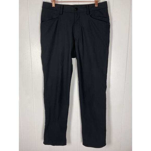 Lululemon ABC Relaxed Fit Black Pants Size 32 - Picture 1 of 6